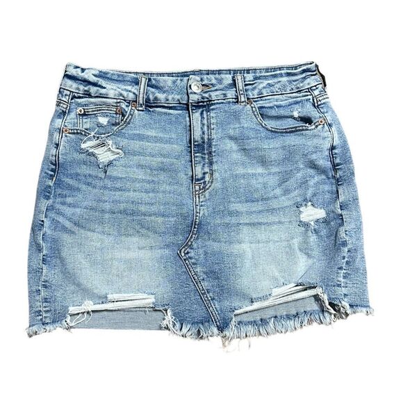 American Eagle Outfitters Blue Denim Mini Skirt - Picture 2 of 7